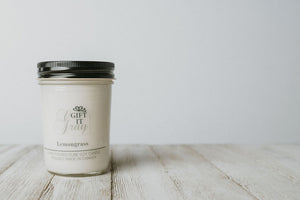 Lemongrass Gift It Gray Soy Candle