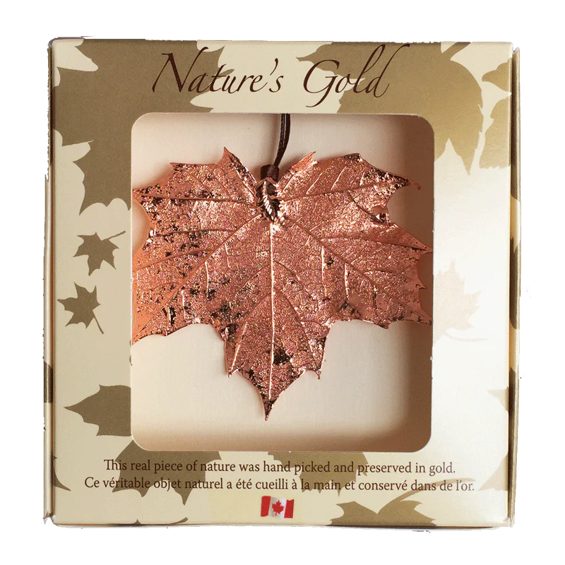 Copper Maple Leaf Ornament