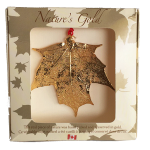 Gold Maple Leaf Ornament
