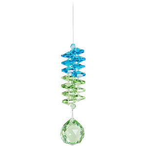 C480 Two Tone Crystals Suncatcher - Green