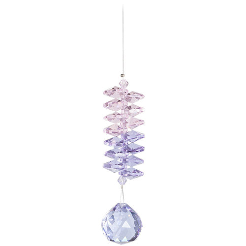 C480 Two Tone Crystals Suncatcher - Lilac