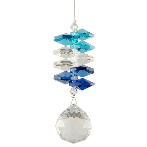 S101 Crystal Ornament Suncatcher - Blue/Blue