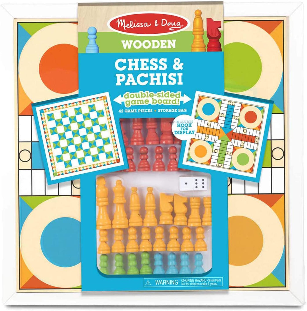 Double-Sided Wooden Chess & Pachisi Board (PICKUP ONLY)