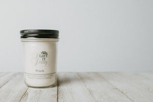 Peach Gift It Gray Soy Candle