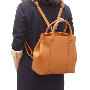 Samira Convertible Backpack - Cognac FINAL SALE
