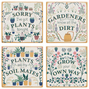 Smarty Plants Coasters - Set of 4