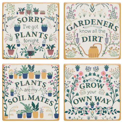 Smarty Plants Coasters - Set of 4