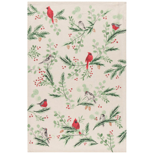 Forest Cardinals Tea Towel