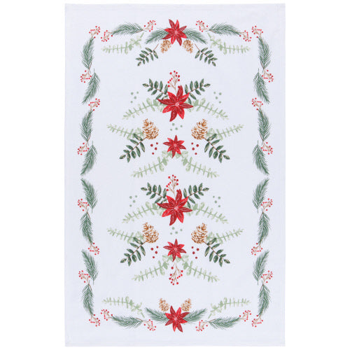 Poinsettia Tea Towel