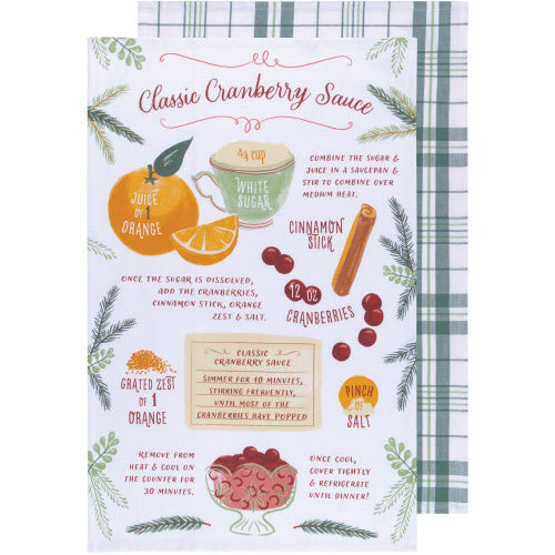 Cranberry Sauce Tea Towel - Set of 2