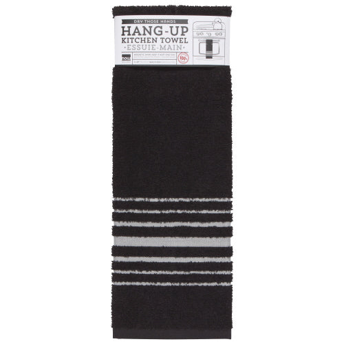 Black Hang-Up Hand Towel