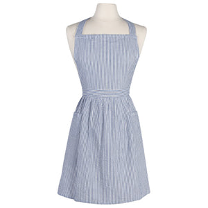 Blue & White Striped Apron