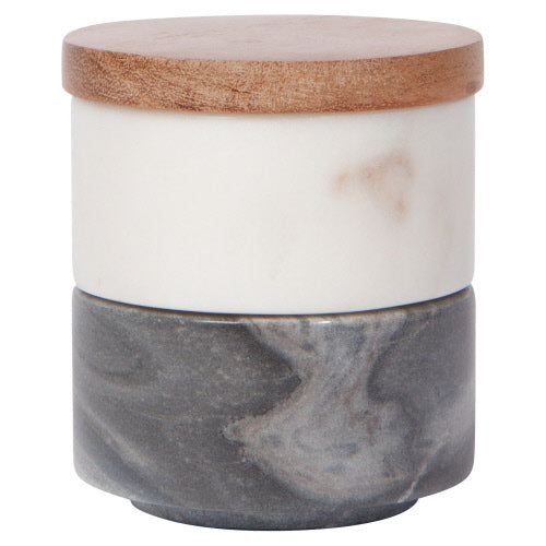 White Slate & Marble Salt Cellar