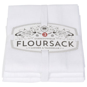 White Bakers Flour Tea Towel - Set of 3