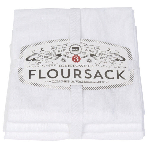 White Bakers Flour Tea Towel - Set of 3