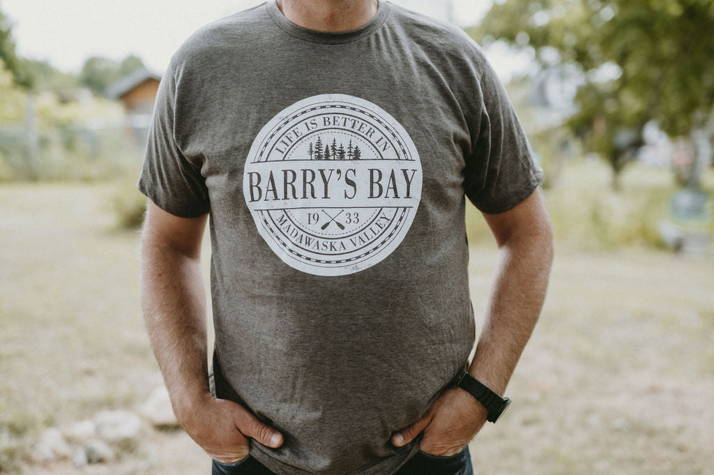 Barry's Bay Life Adult T-Shirt - Heather Brown